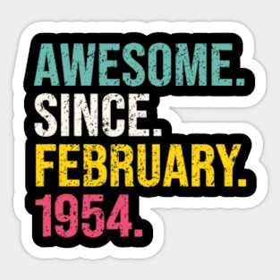 Awesome Since February 1954 66 66Th Sticker